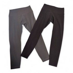 Colorful Koala‎ Women's Medium Leggings Duo - Black & Gray